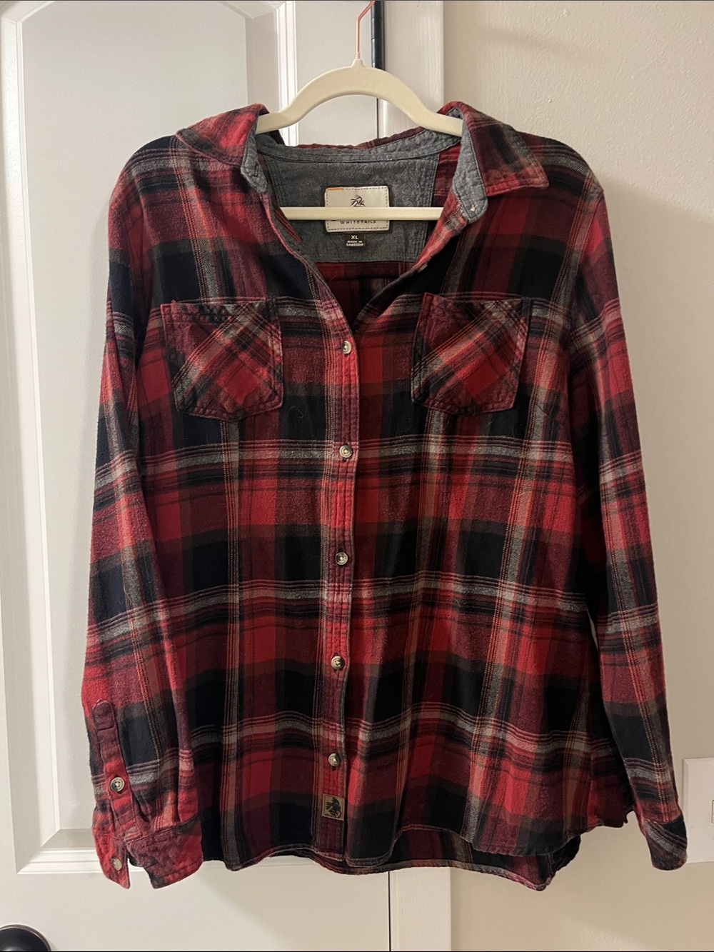 Legendary Whitetails Red and Black Plaid Button-Down Shirt